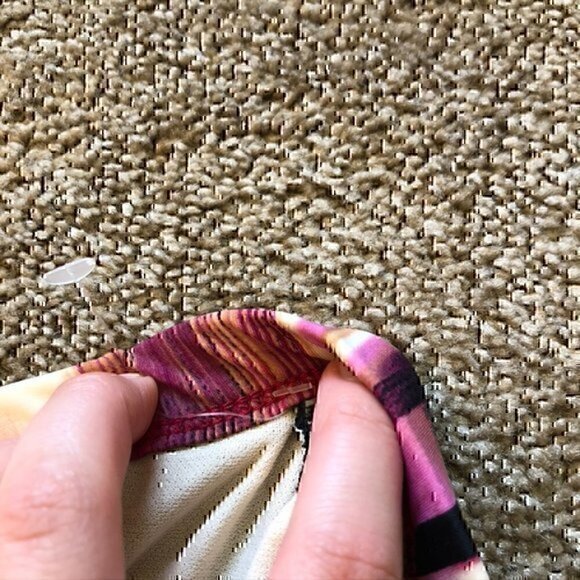 NEW NWOT 24TH OCEAN Black Purple Cream ish Stripe Bikini Swimsuit Bottom Large L - Picture 4 of 8